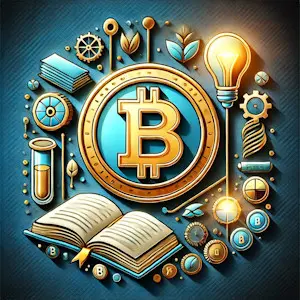 Bitcoin und Wissenssymbole