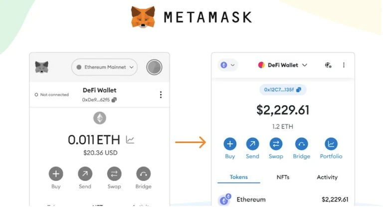 Screenshot von Metamask